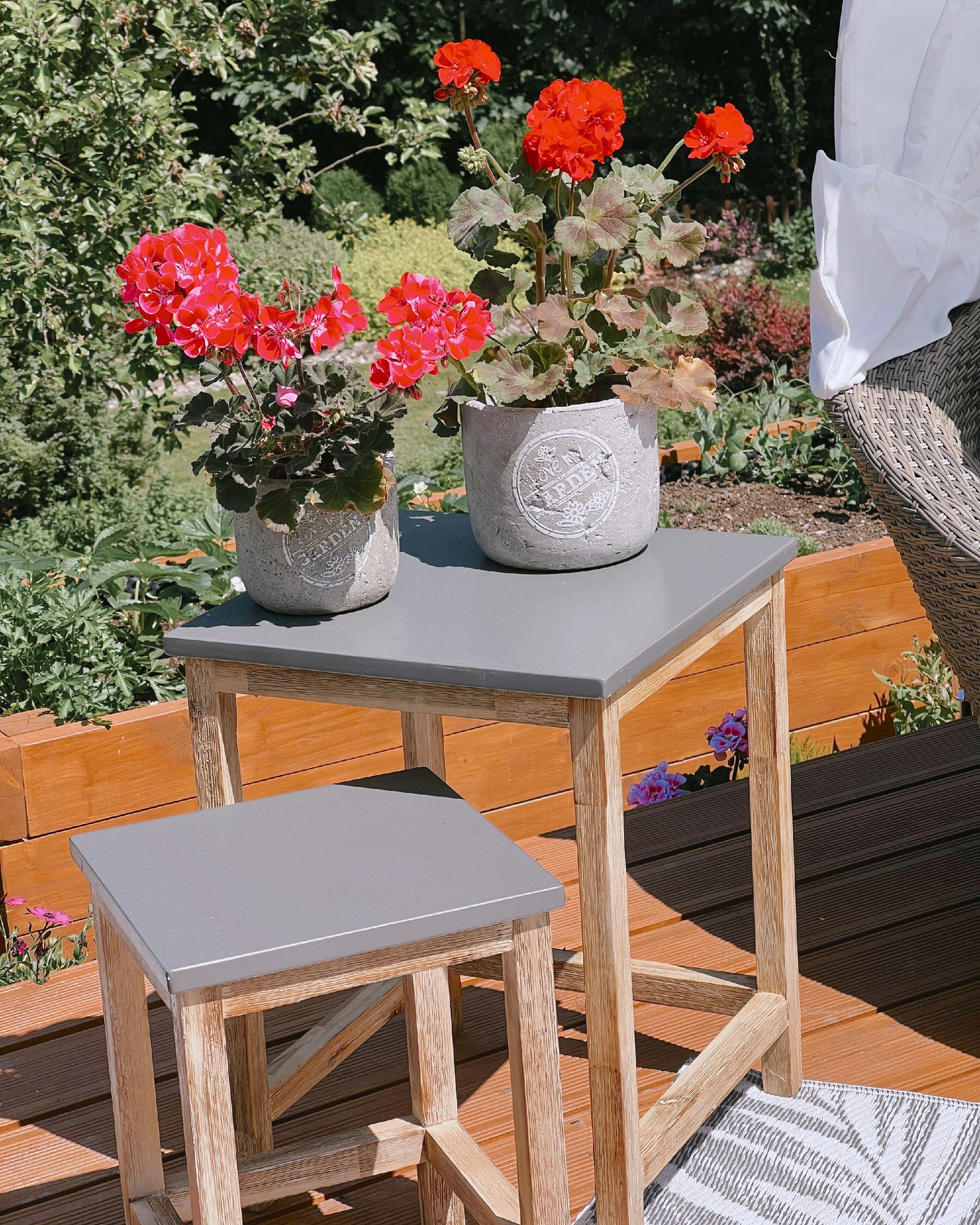 Garden Chair OSTUNI Concrete Grey