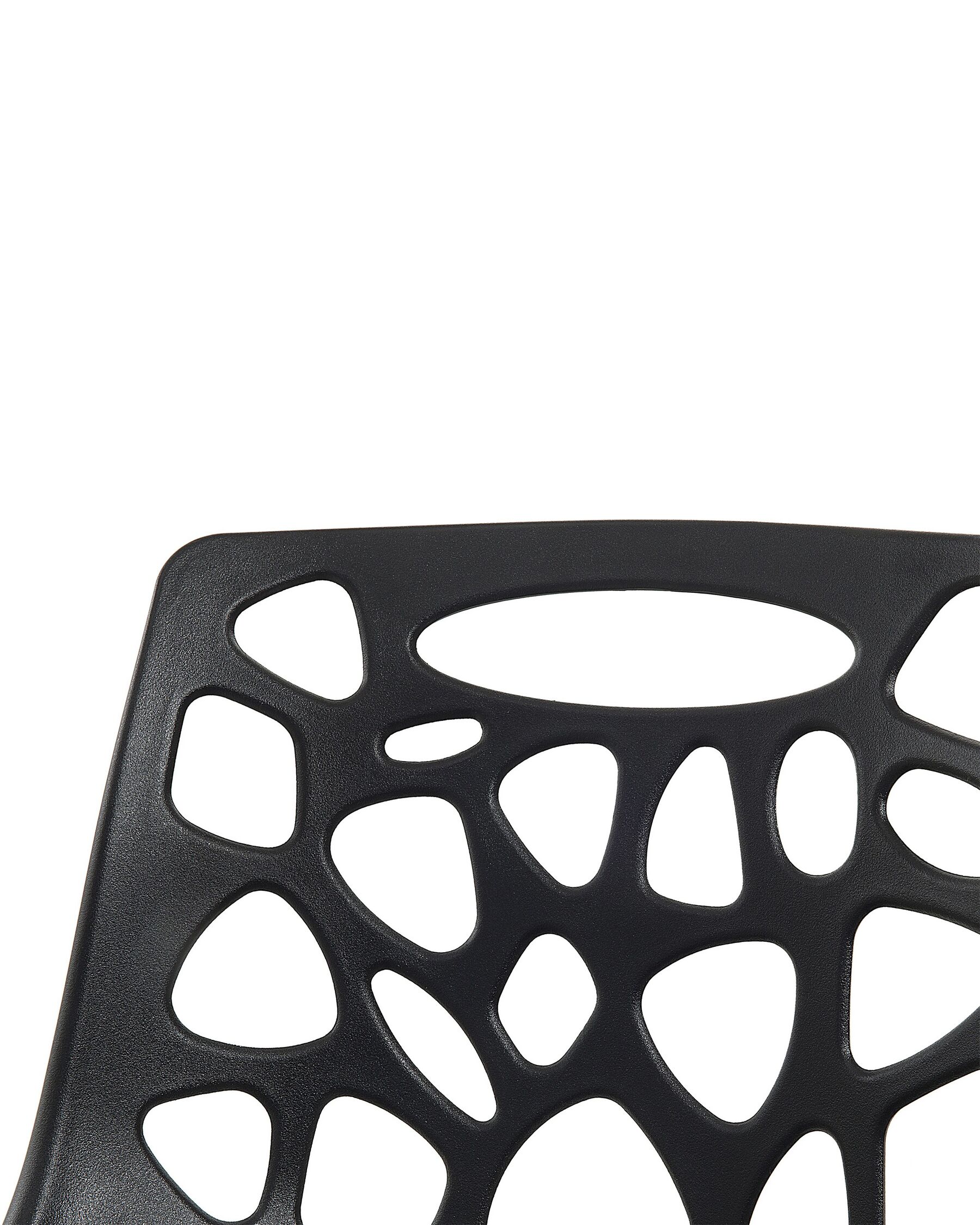 Set of 2 Dining Chairs MORGAN Synthetic Material Black