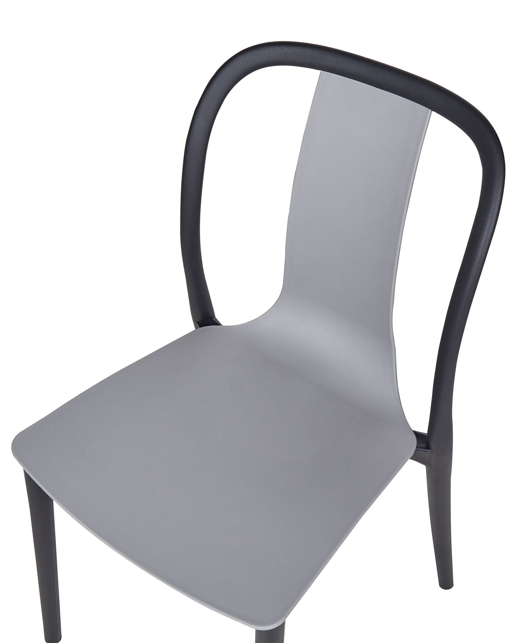 Set of 4 Garden Chairs SPEZIA Grey