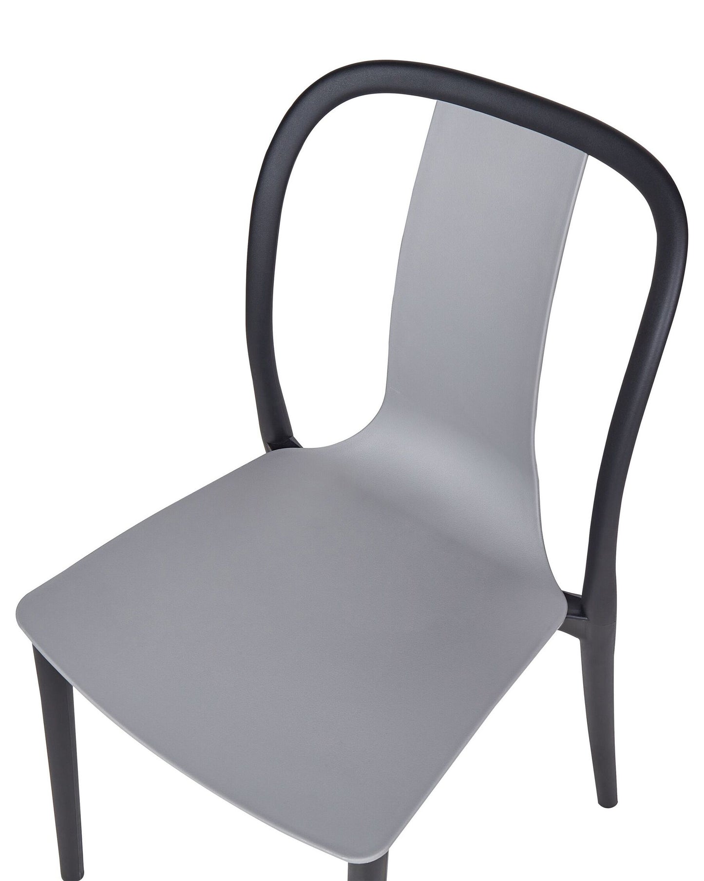 Set of 8 Garden Chairs SPEZIA Grey