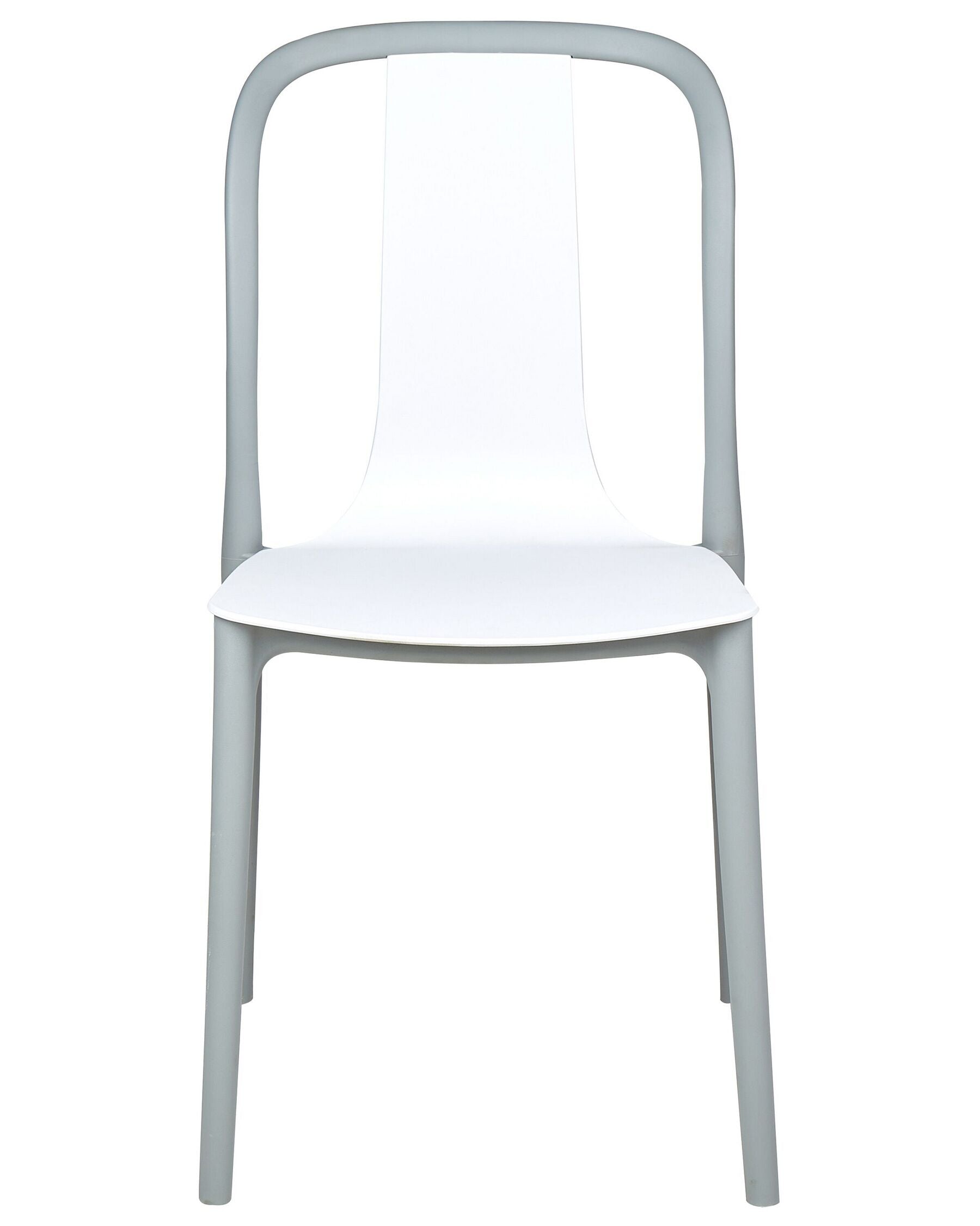 Set of 8 Garden Chairs SPEZIA White