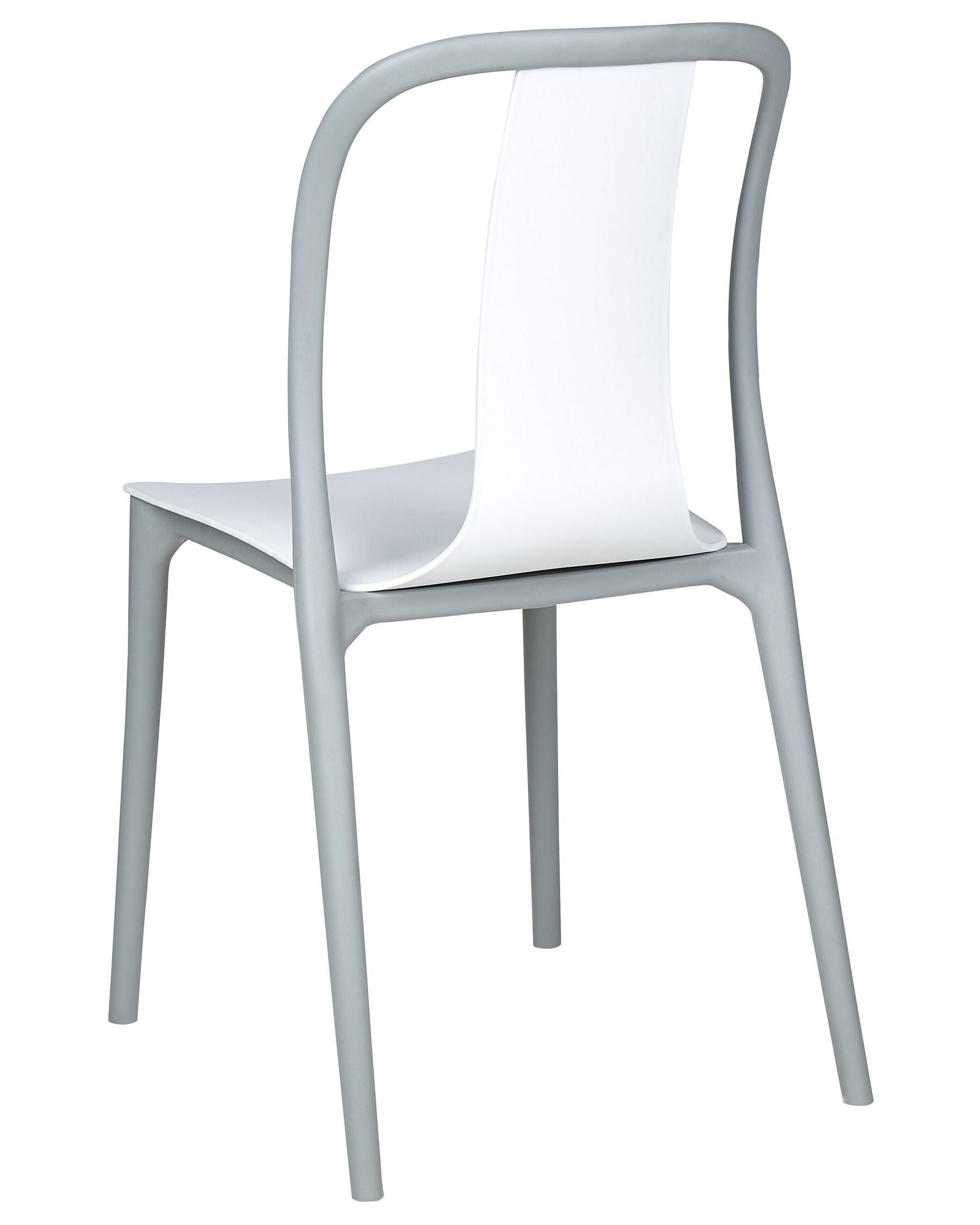 Set of 8 Garden Chairs SPEZIA White