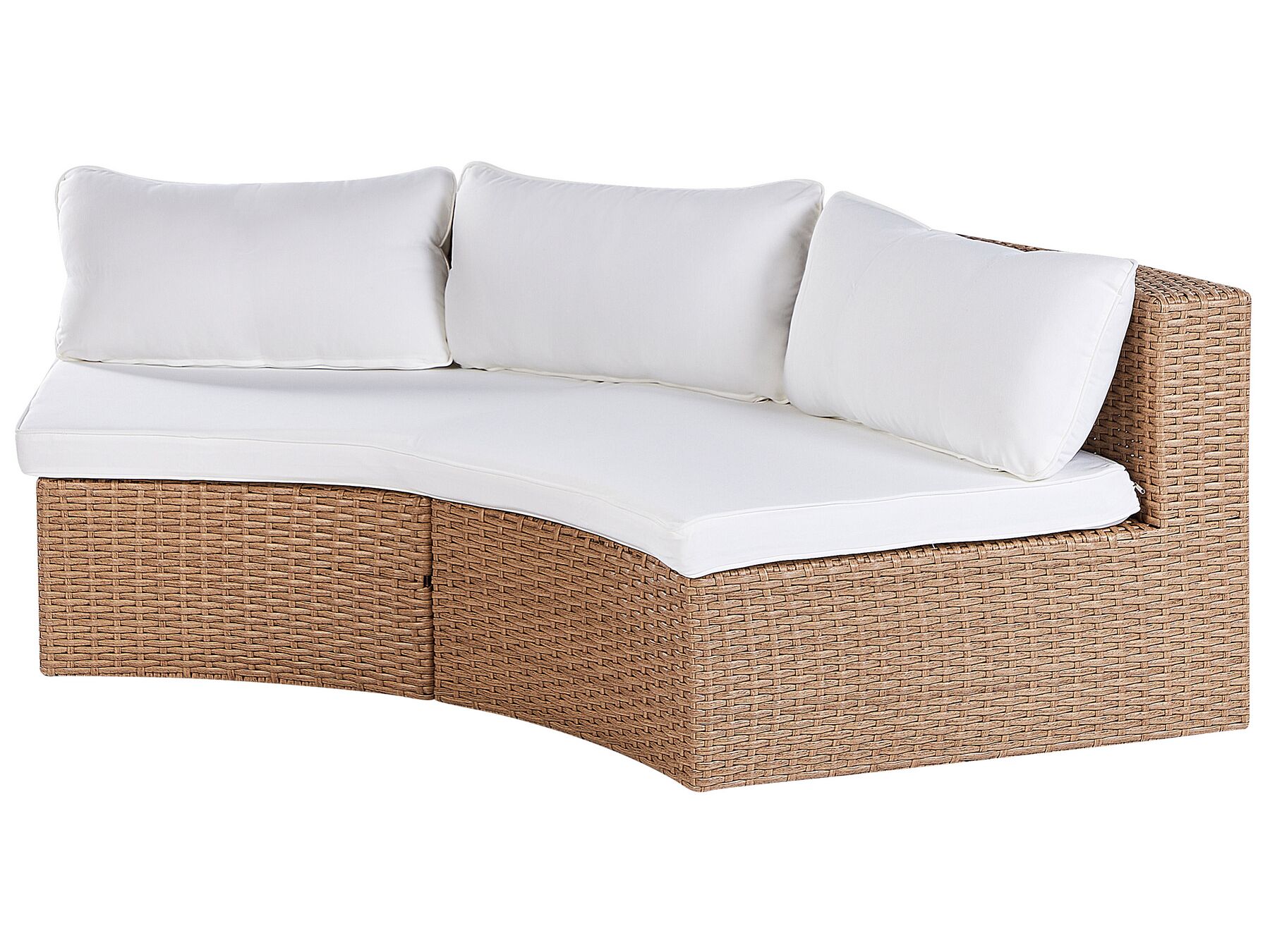 Garden Lounge Set with Table 9 Seater SEVERO PE Rattan Sand Beige