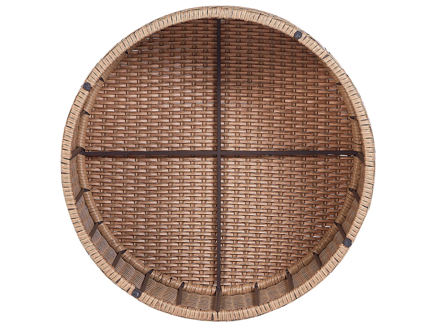 Garden Lounge Set with Table 9 Seater SEVERO PE Rattan Sand Beige