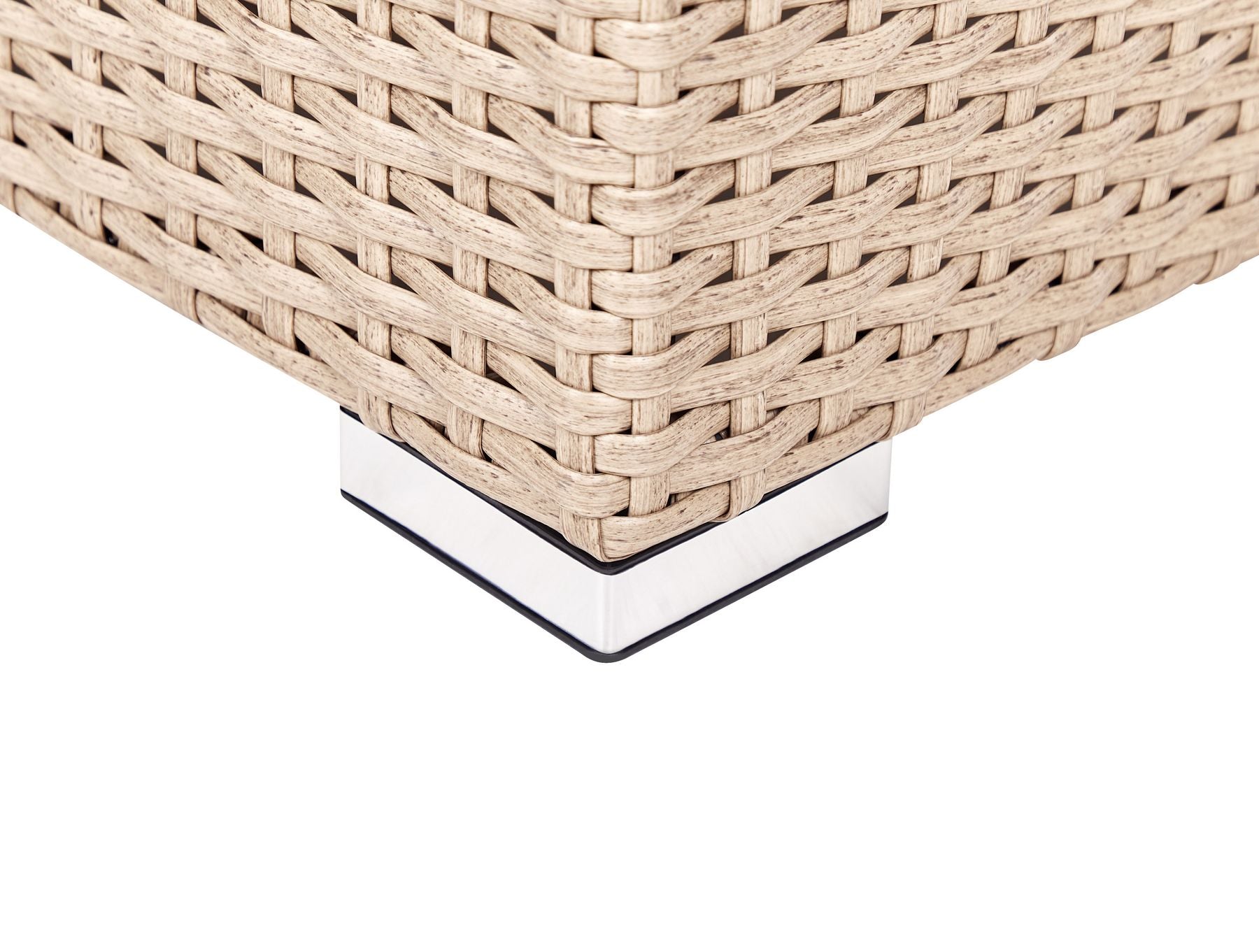 Garden Lounge Set with Table 8 Seater XXL Right Hand Modular PE Rattan Sand Beige