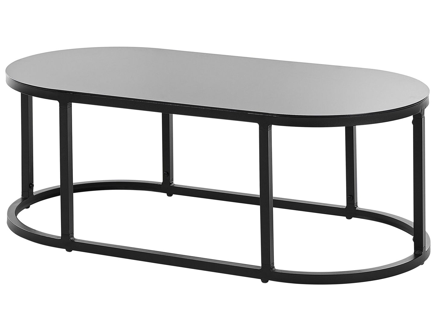 Garden Lounge Set with Table 3 Seater MONTEFALCO Metal White