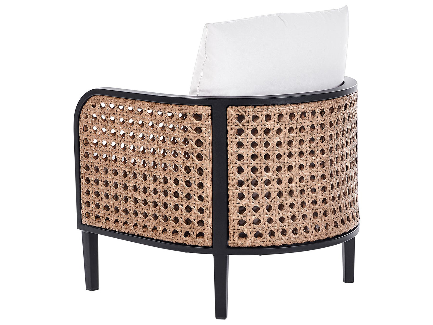 Garden Lounge Set with Table 5 Seater MONTEFALCO Metal White