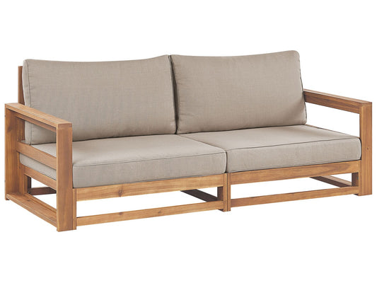 Garden Sofa 2 Seater TIMOR Modular Certified Acacia Wood Light Brown