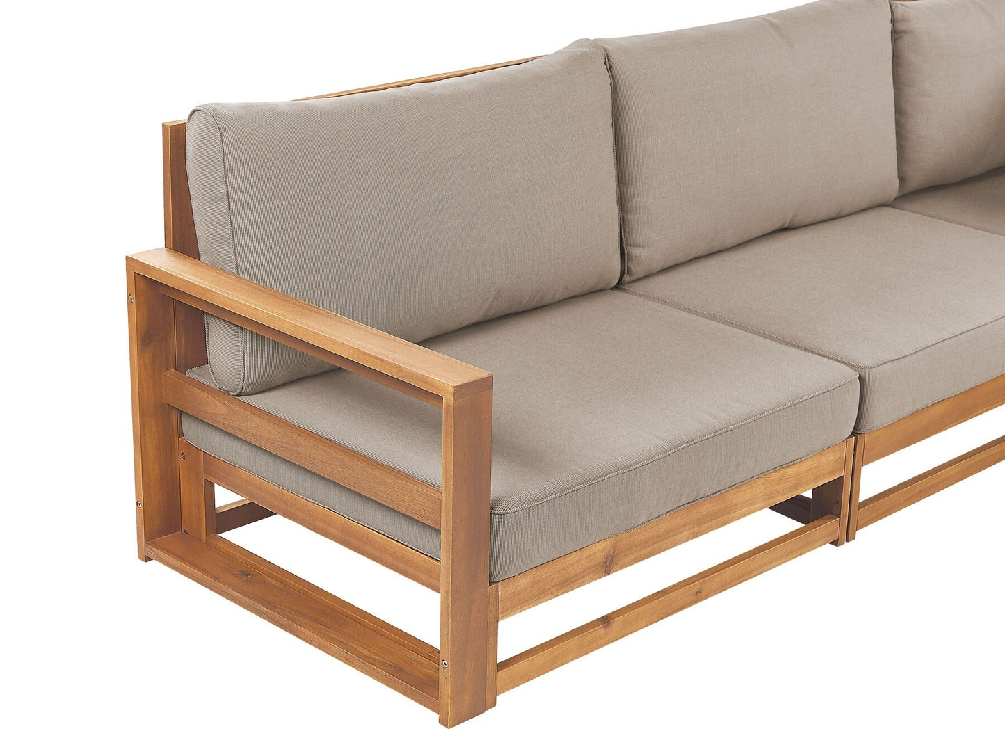 Garden Sofa 3 Seater TIMOR Modular Certified Acacia Wood Light Brown
