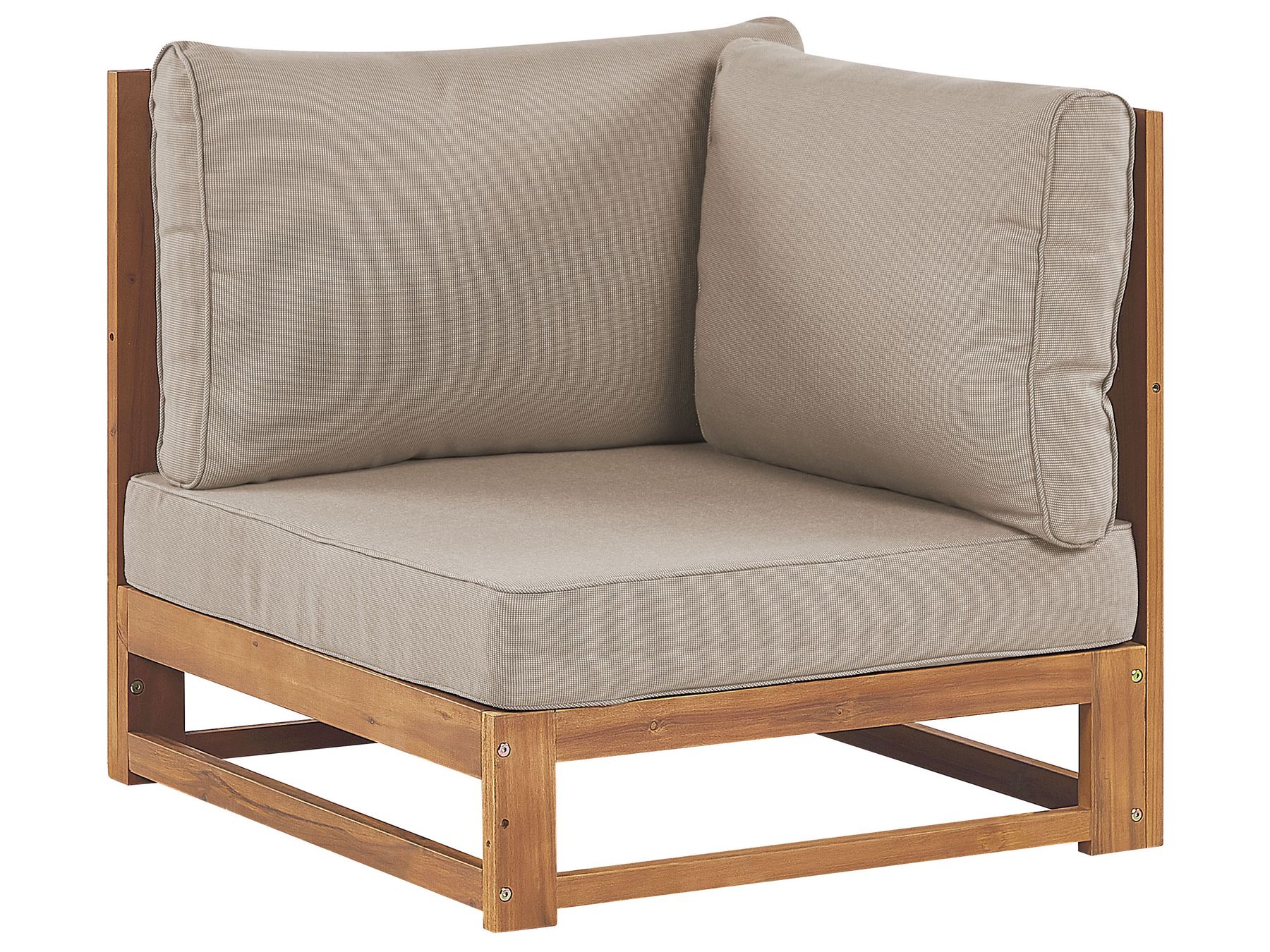 Garden Corner Sofa 2 Seater TIMOR Modular Certified Acacia Wood Light Brown