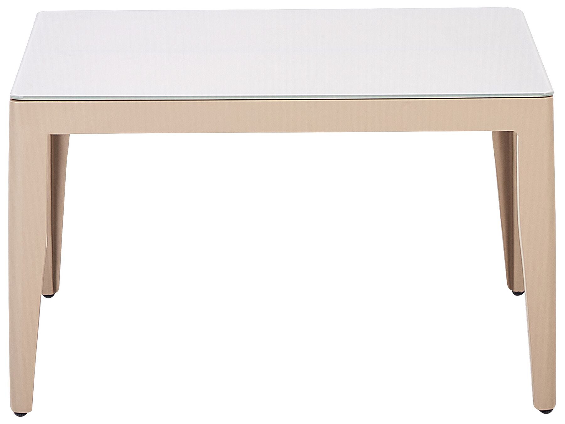 Garden Corner Sofa with Table 6 Seater RIMA III Left Hand Modular Metal Light Beige