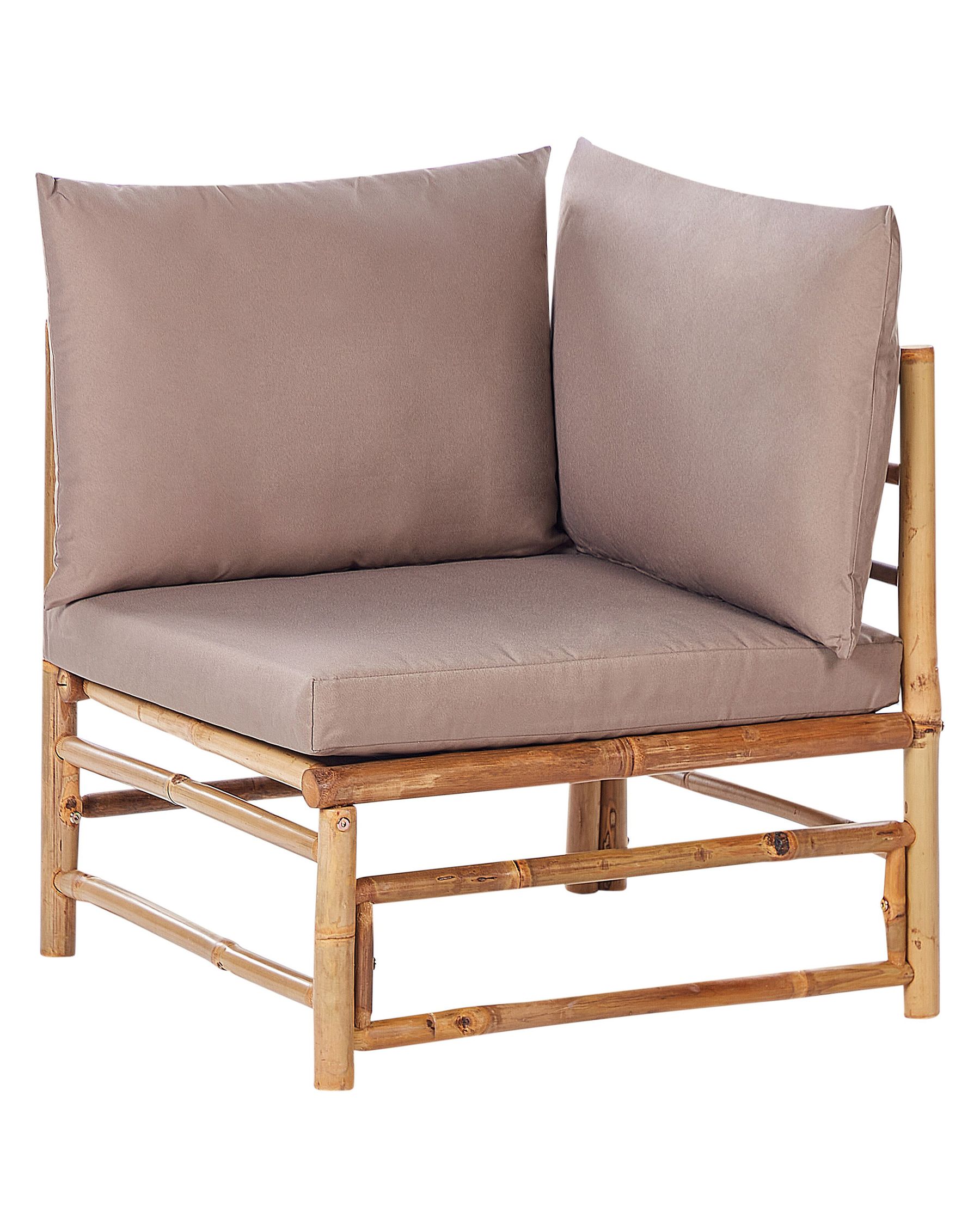 Garden Corner Section CERRETO Bamboo Wood Taupe
