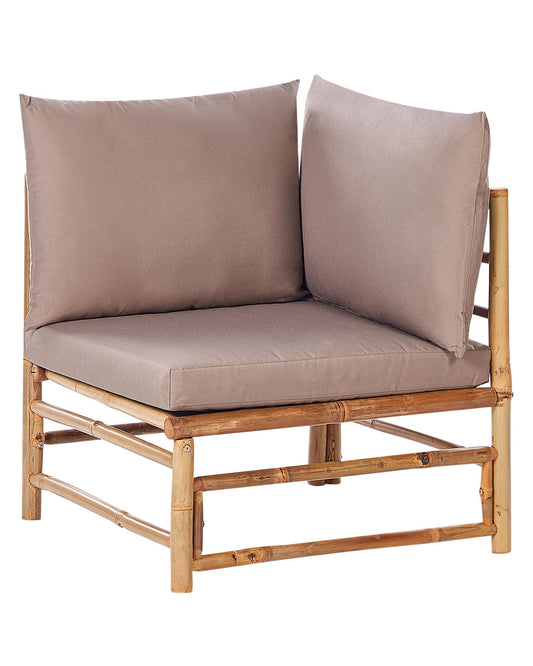 Garden Corner Section CERRETO Bamboo Wood Taupe
