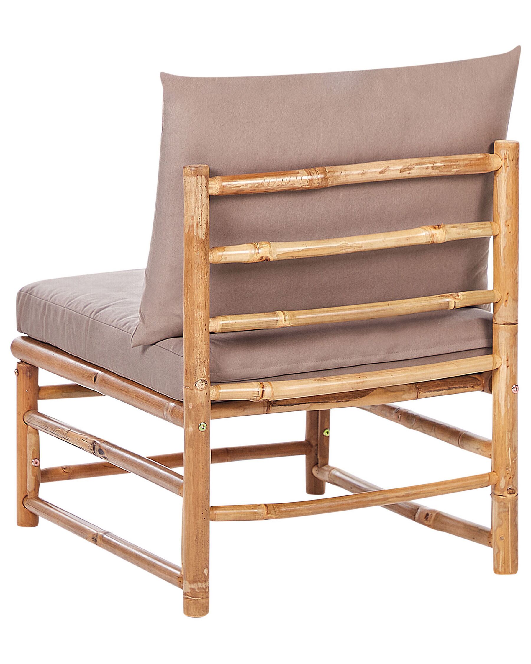 Garden 1-Seat Section CERRETO Bamboo Wood Taupe