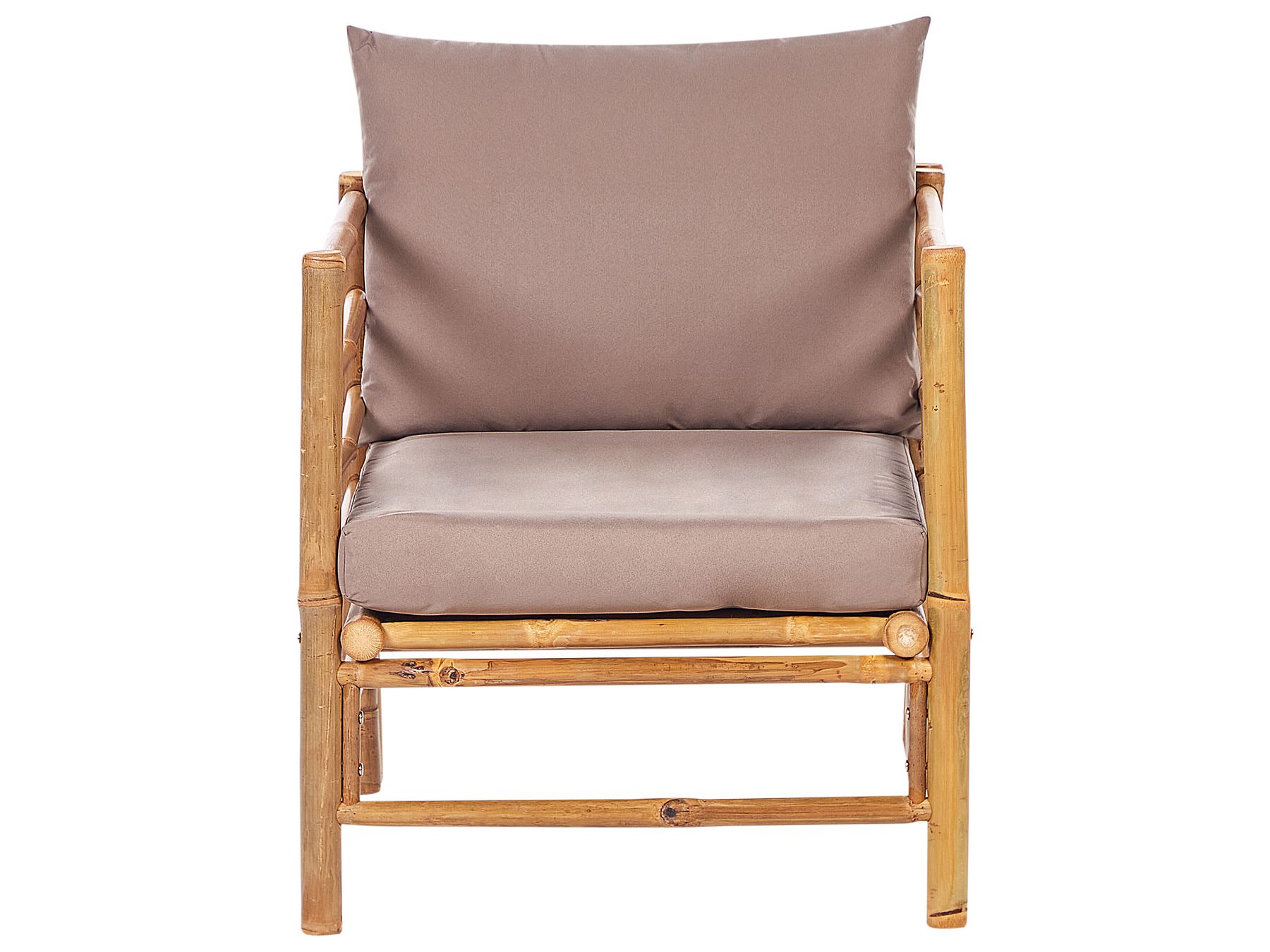 Garden Lounge Set with Table 5 Seater CERRETO Bamboo Wood Taupe