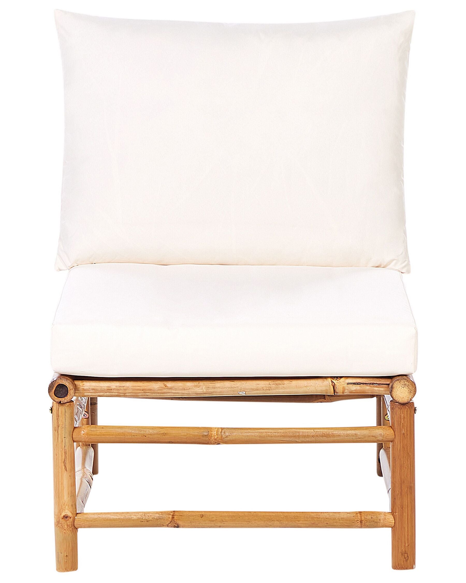 Garden 1-Seat Section CERRETO Bamboo Wood Off-White