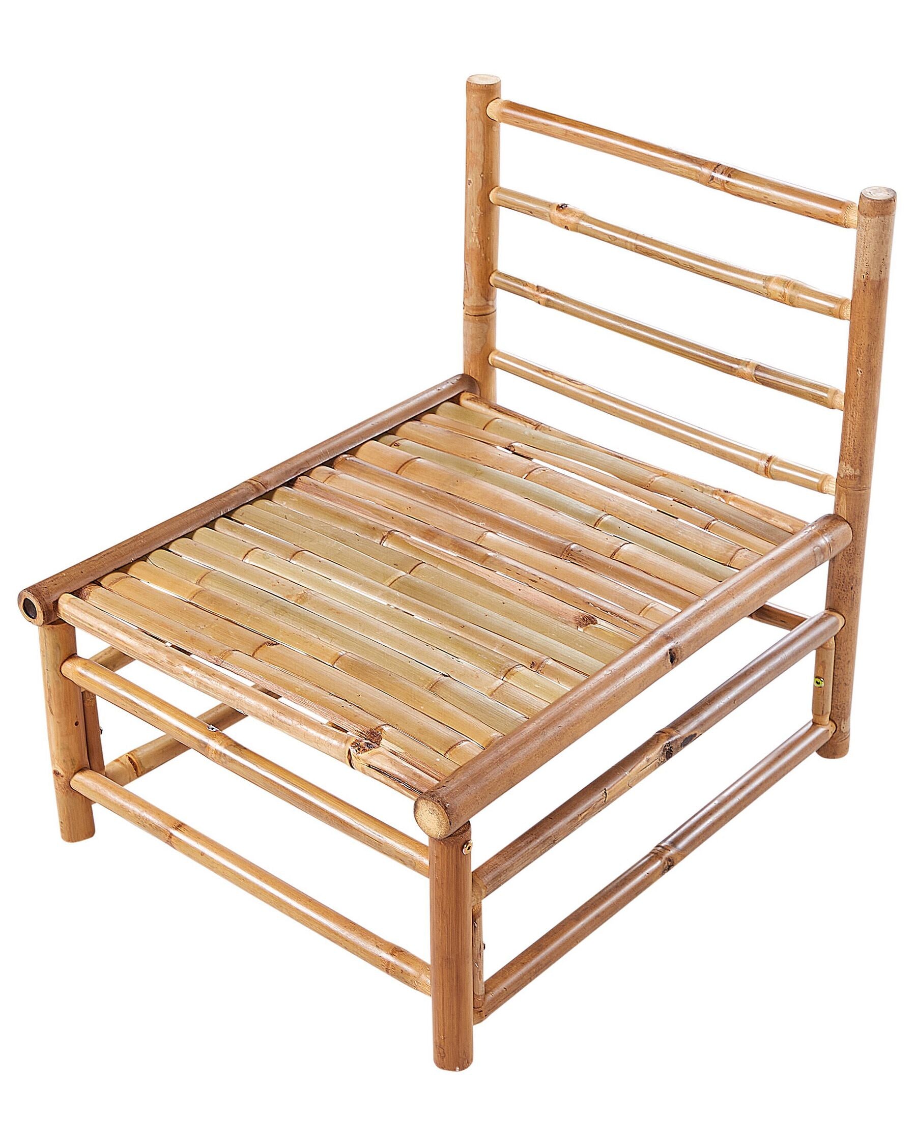 Garden 1-Seat Section CERRETO Bamboo Wood Off-White