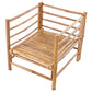 Garden Lounge Set with Table 4 Seater CERRETO Bamboo Wood Off-White