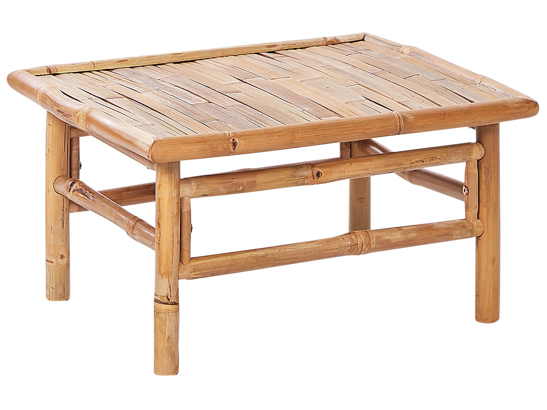 Garden Lounge Set with Table 4 Seater CERRETO Bamboo Wood Off-White