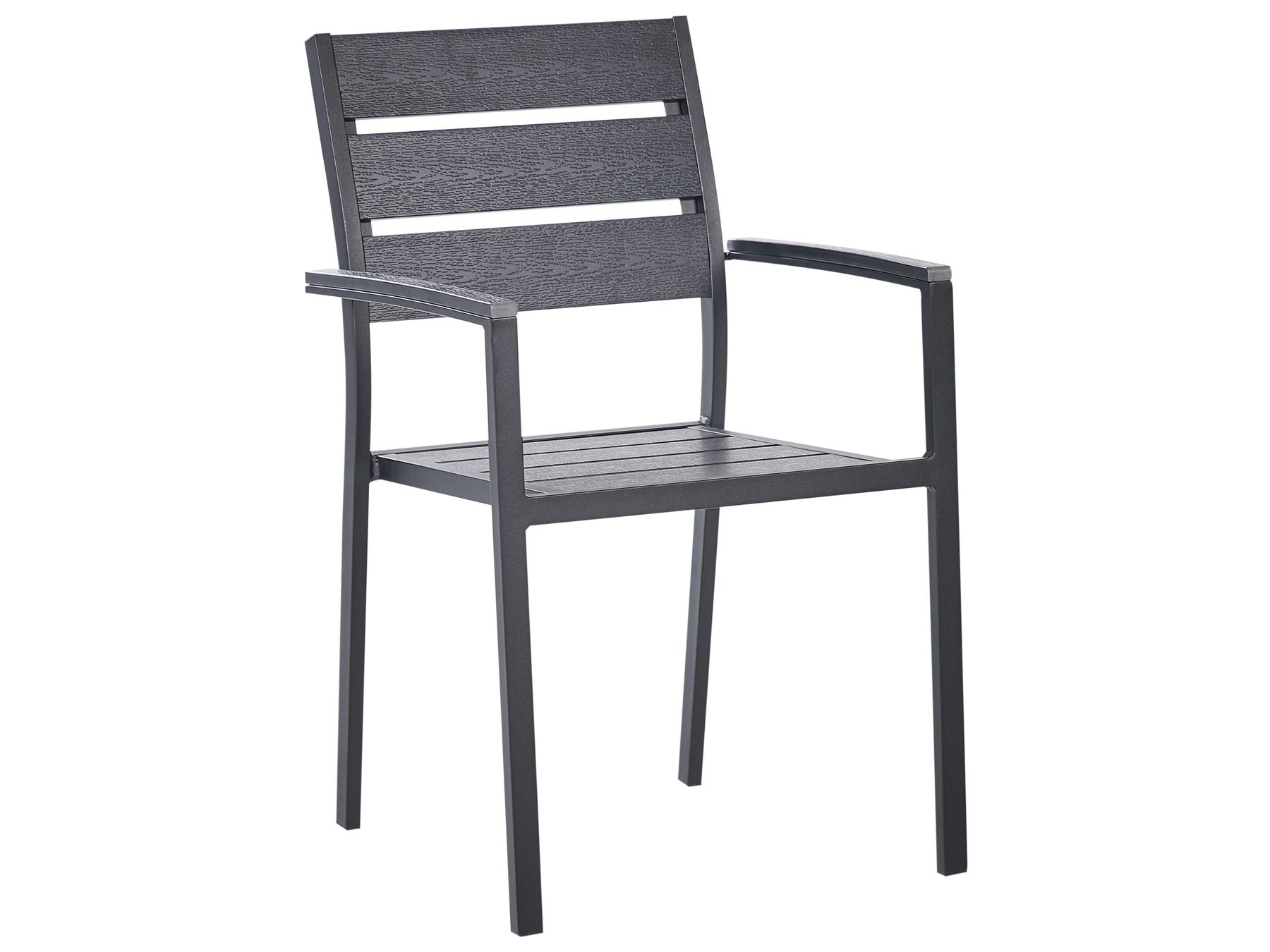 Garden Dining Set 6 Seater VERNIO Black