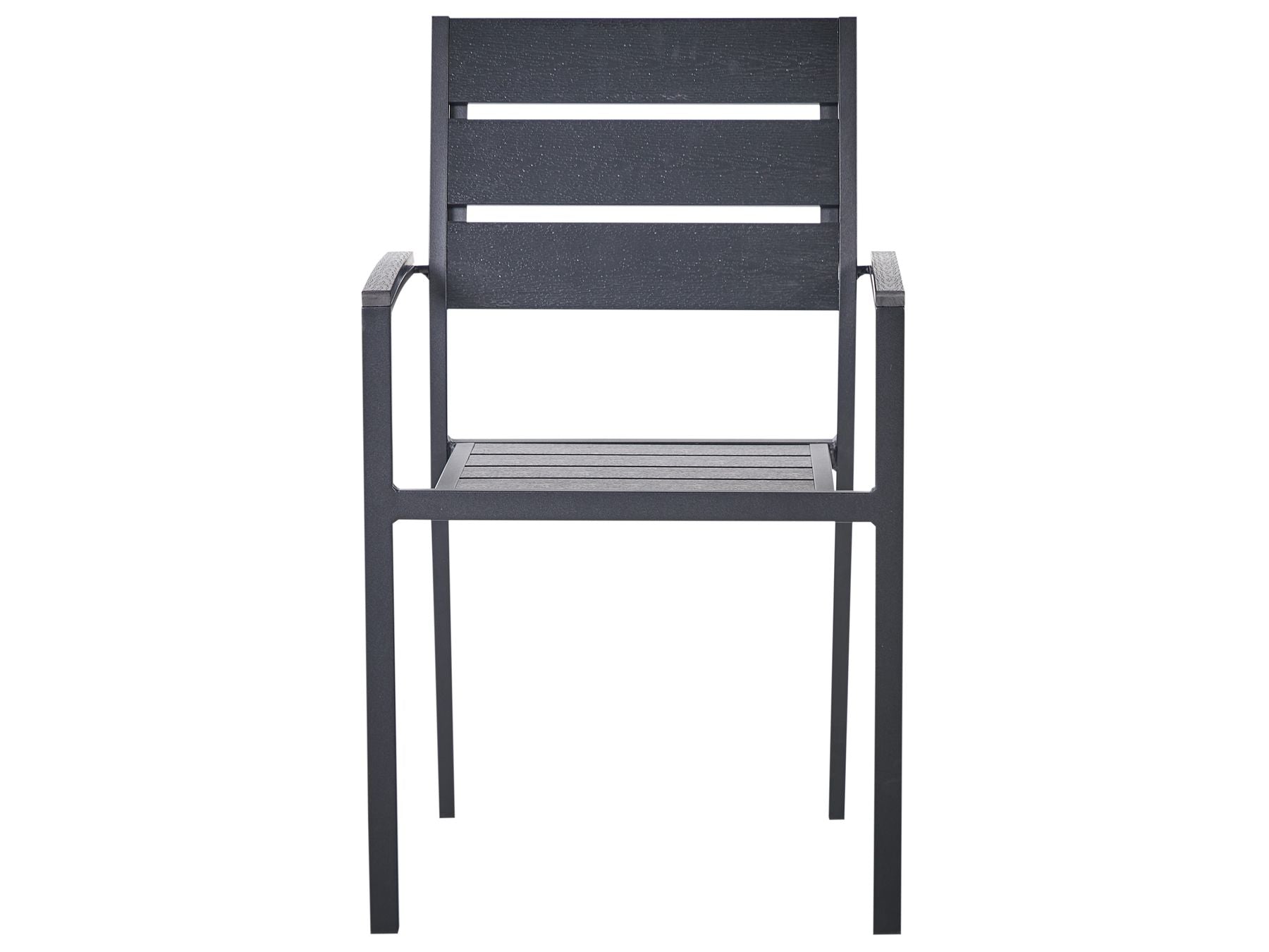 Garden Dining Set 6 Seater VERNIO Black