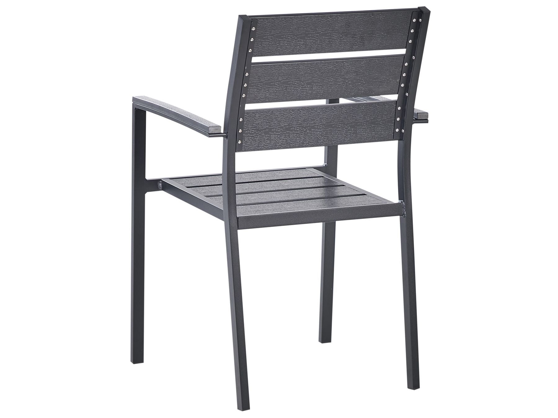 Garden Dining Set 6 Seater VERNIO Black