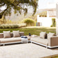 Garden Corner Sofa with Table 5 Seater MISSANELLO Beige
