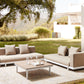 Garden Corner Sofa with Table 5 Seater MISSANELLO Beige
