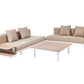 Garden Corner Sofa with Table 5 Seater MISSANELLO Beige