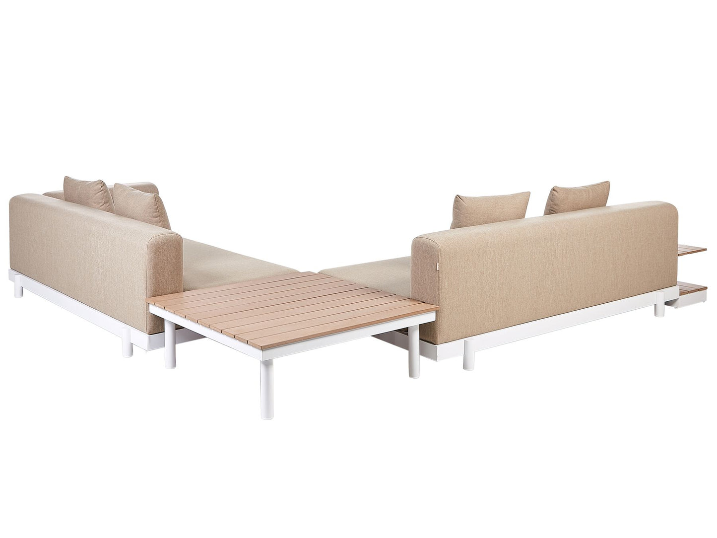 Garden Corner Sofa with Table 5 Seater MISSANELLO Beige