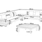 Garden Corner Sofa with Table 5 Seater MISSANELLO Beige