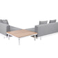 Garden Corner Sofa with Table 5 Seater MISSANELLO Grey