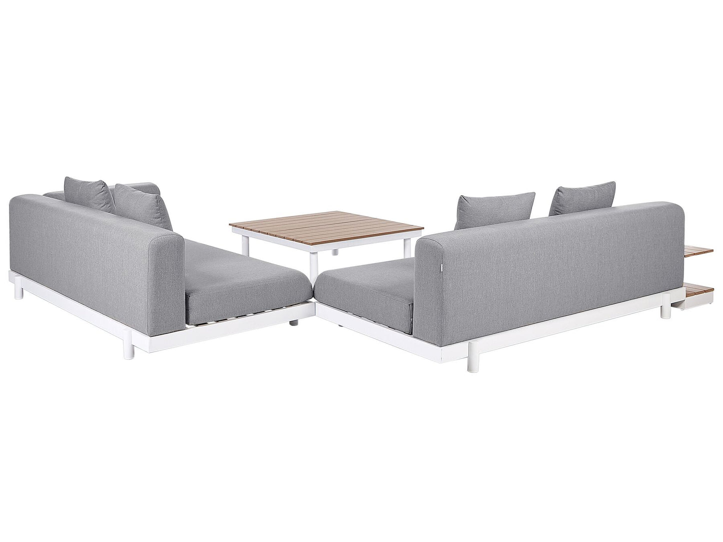 Garden Corner Sofa with Table 5 Seater MISSANELLO Grey