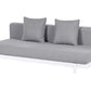 Garden Corner Sofa with Table 5 Seater MISSANELLO Grey