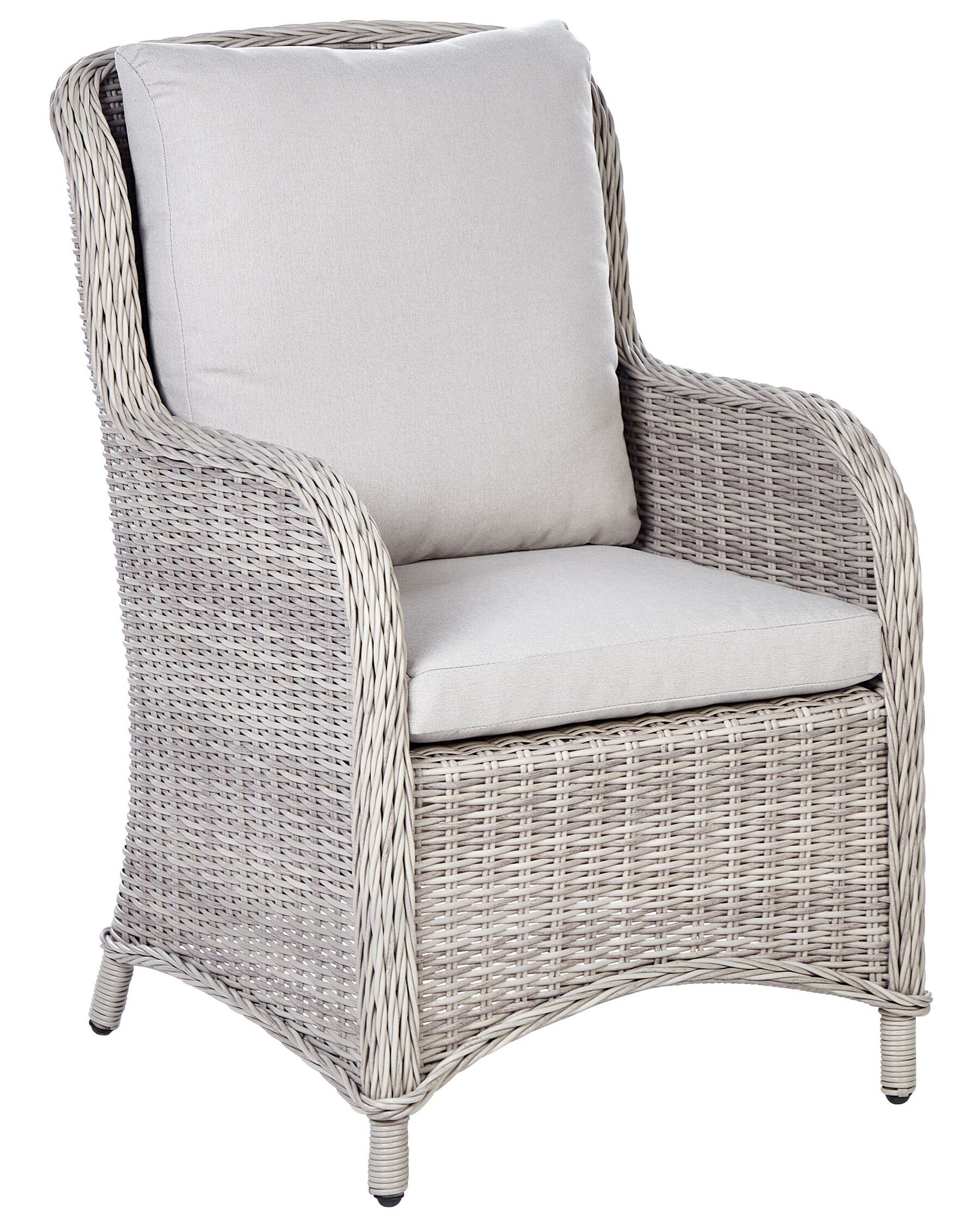Set of 2 Garden Armchairs CASCAIS PE Rattan Beige
