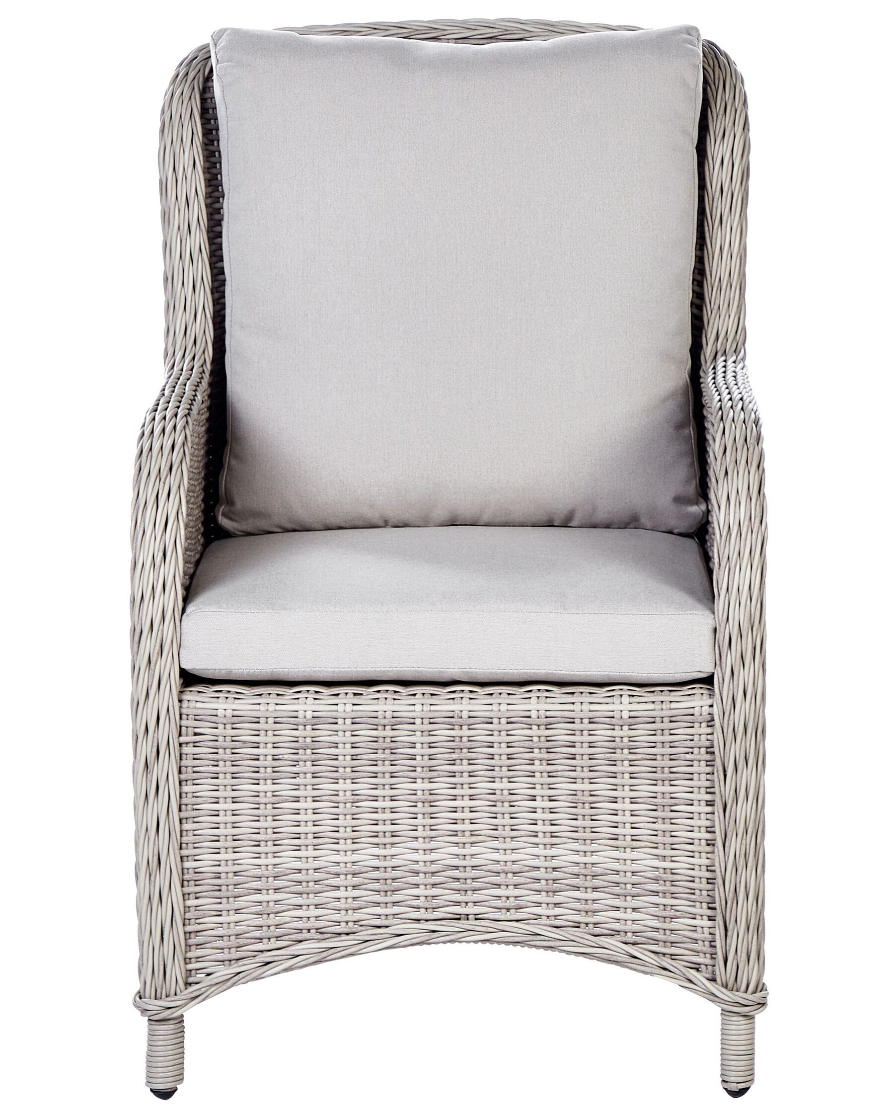 Set of 2 Garden Armchairs CASCAIS PE Rattan Beige