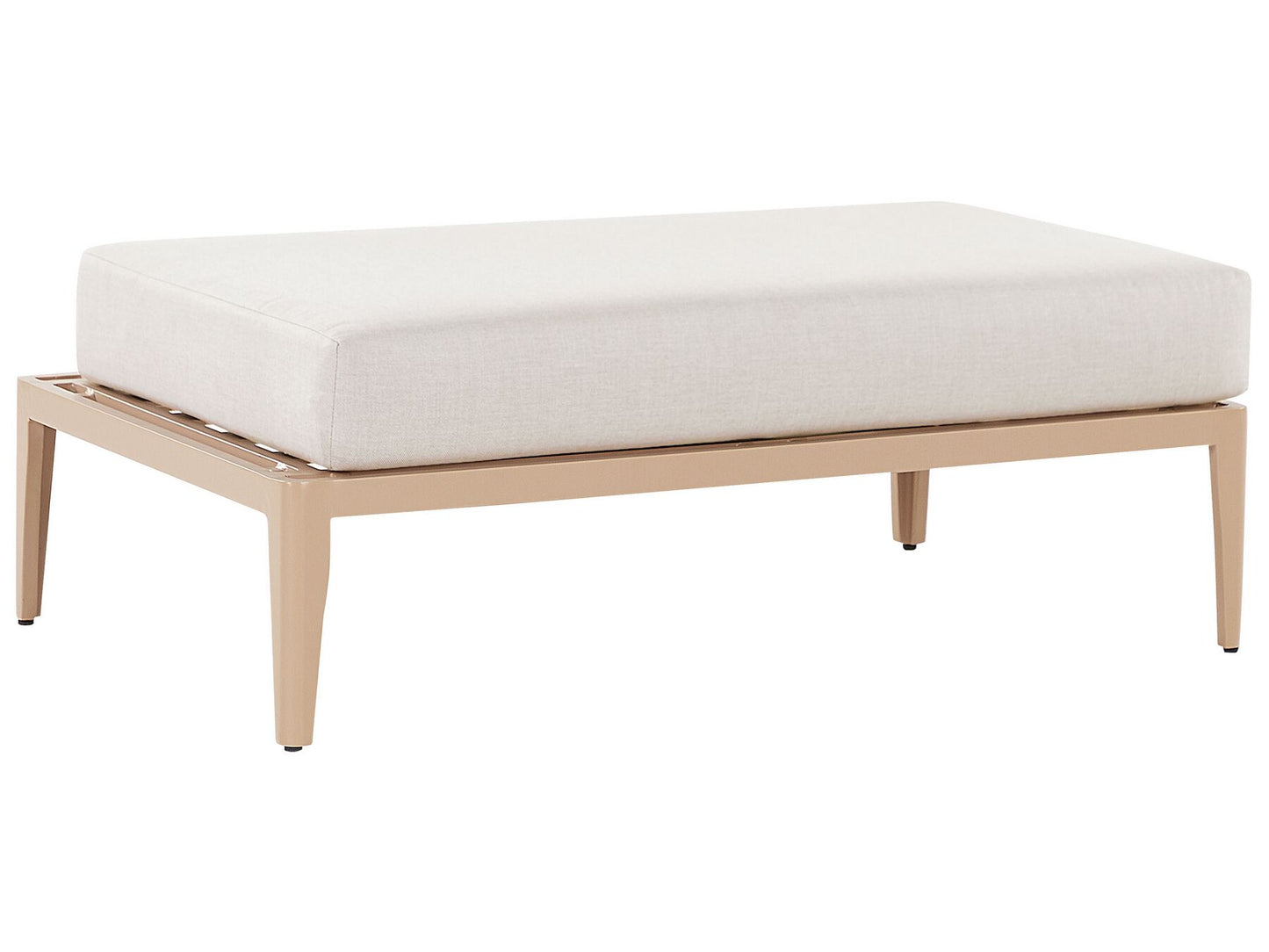 Garden Corner Sofa with Table 6 Seater RIMA III Left Hand Modular Metal Light Beige