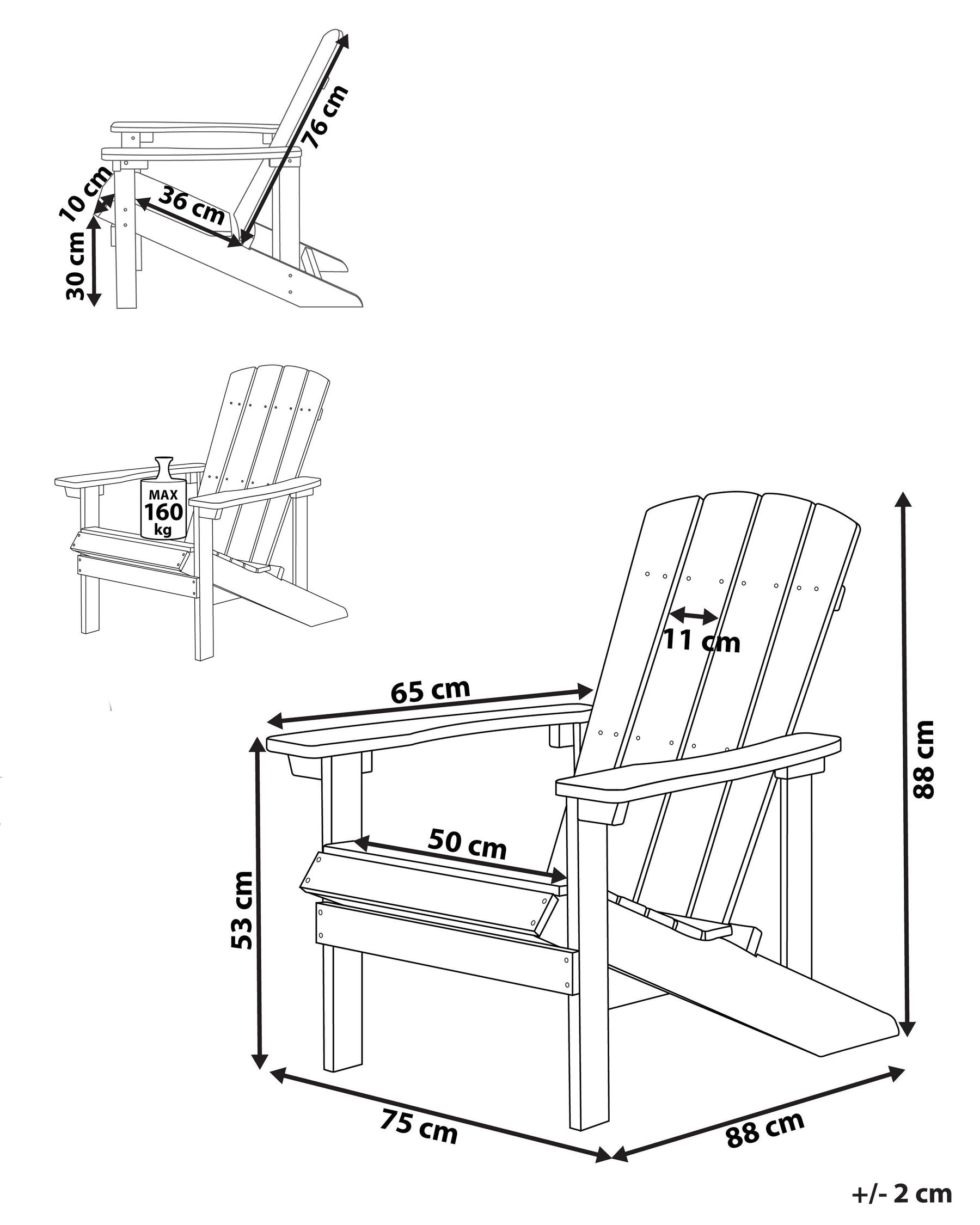 Garden Chair ADIRONDACK Light Green