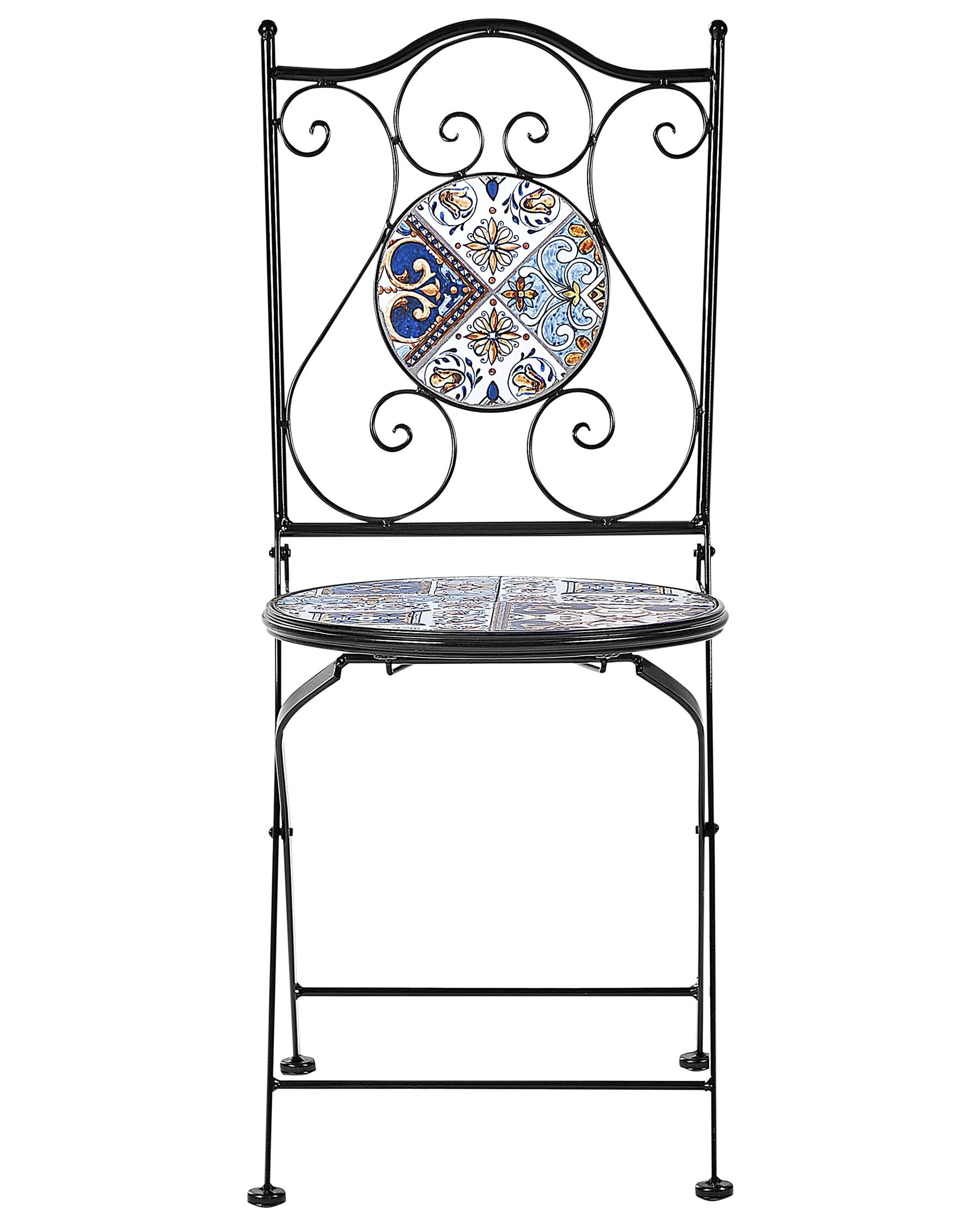 Set of 2 Garden Chairs CIVITA Metal Black