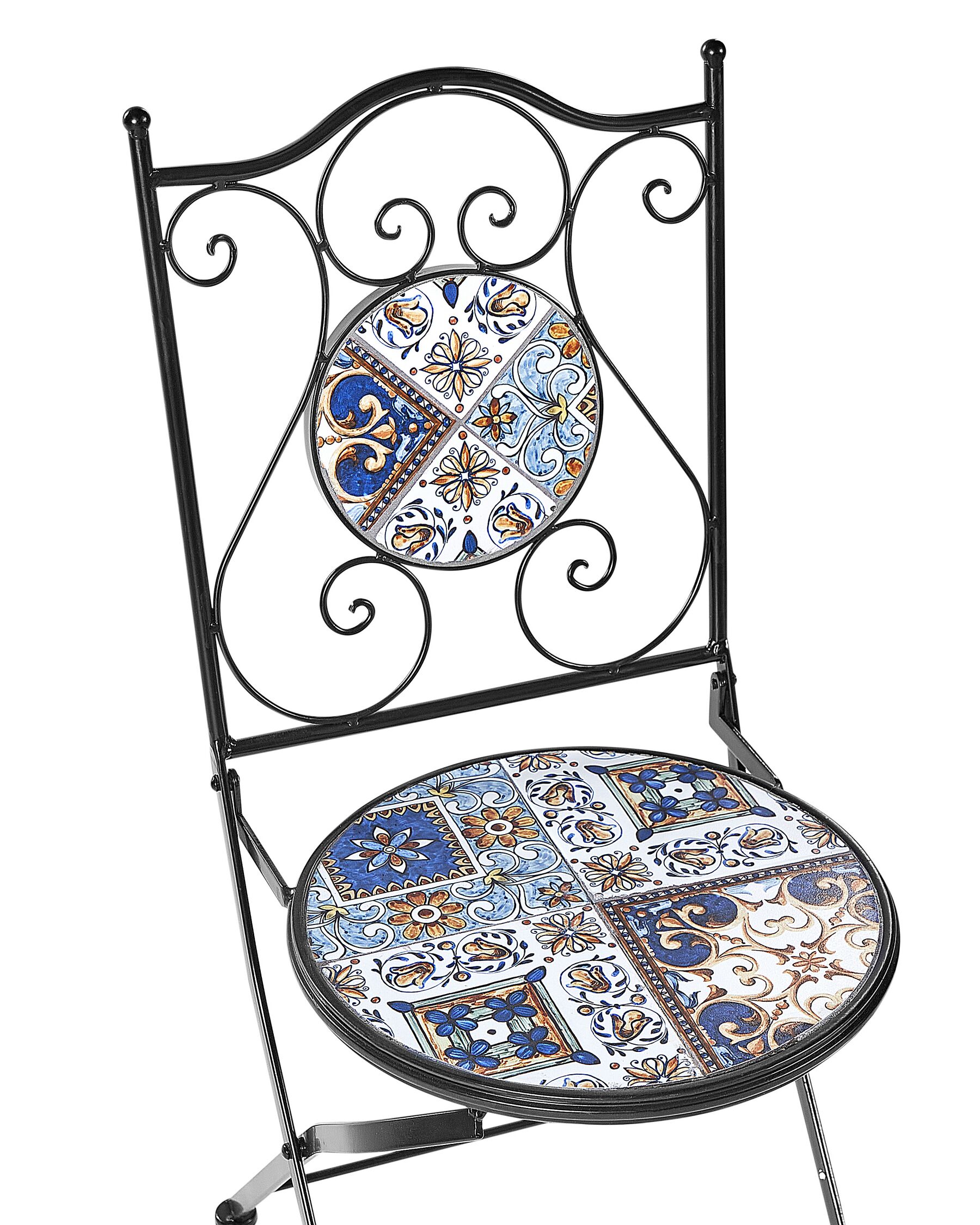 Set of 2 Garden Chairs CIVITA Metal Black