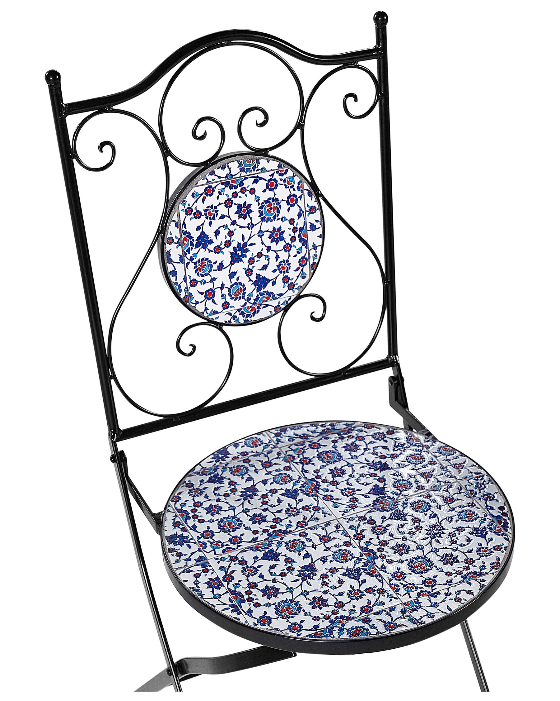 Set of 2 Garden Chairs CAMPRENA Metal Black