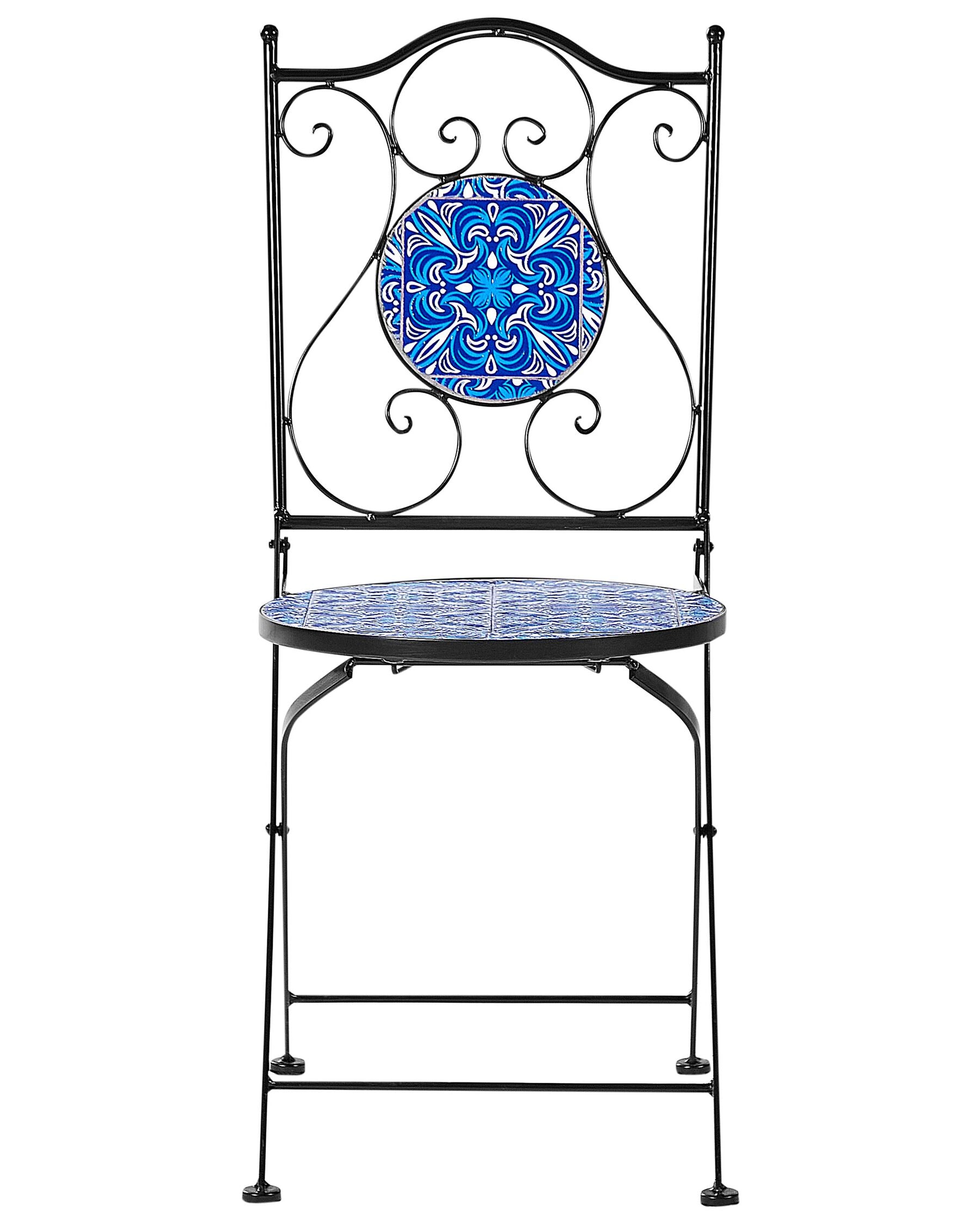 Set of 2 Garden Chairs CIGLIANO Metal Black