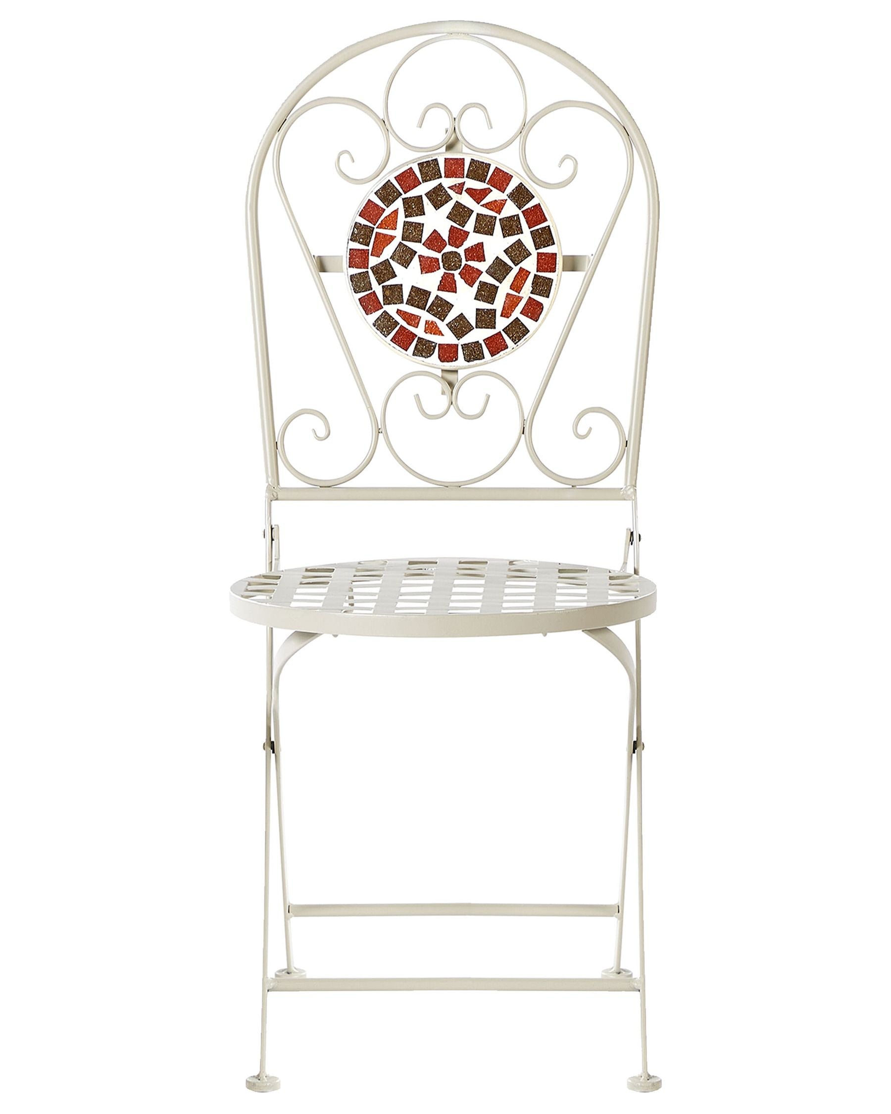 Set of 2 Garden Chairs SPELLO Metal White