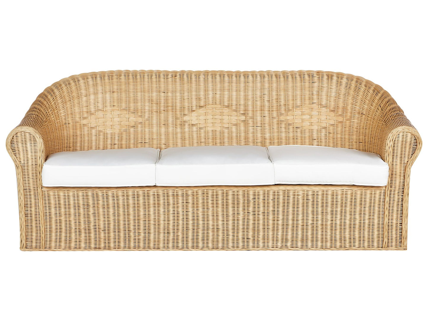 Garden Sofa 3 Seater LIVADEIA Rattan Natural