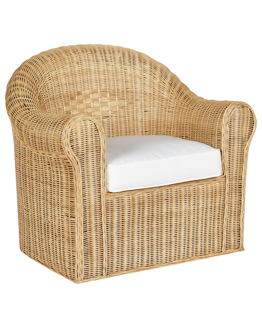 Garden Armchair LIVADEIA Rattan Natural