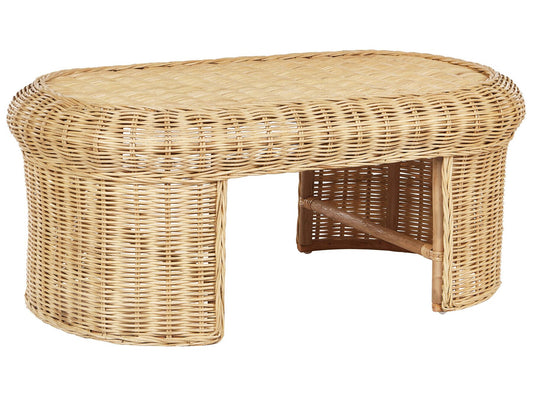 Garden Coffee Table LIVADEIA 60 cm 96 cm Rattan Natural