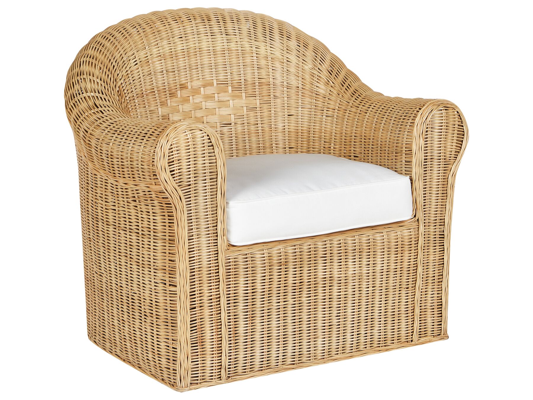 Garden Lounge Set with Table 5 Seater Rattan Natural