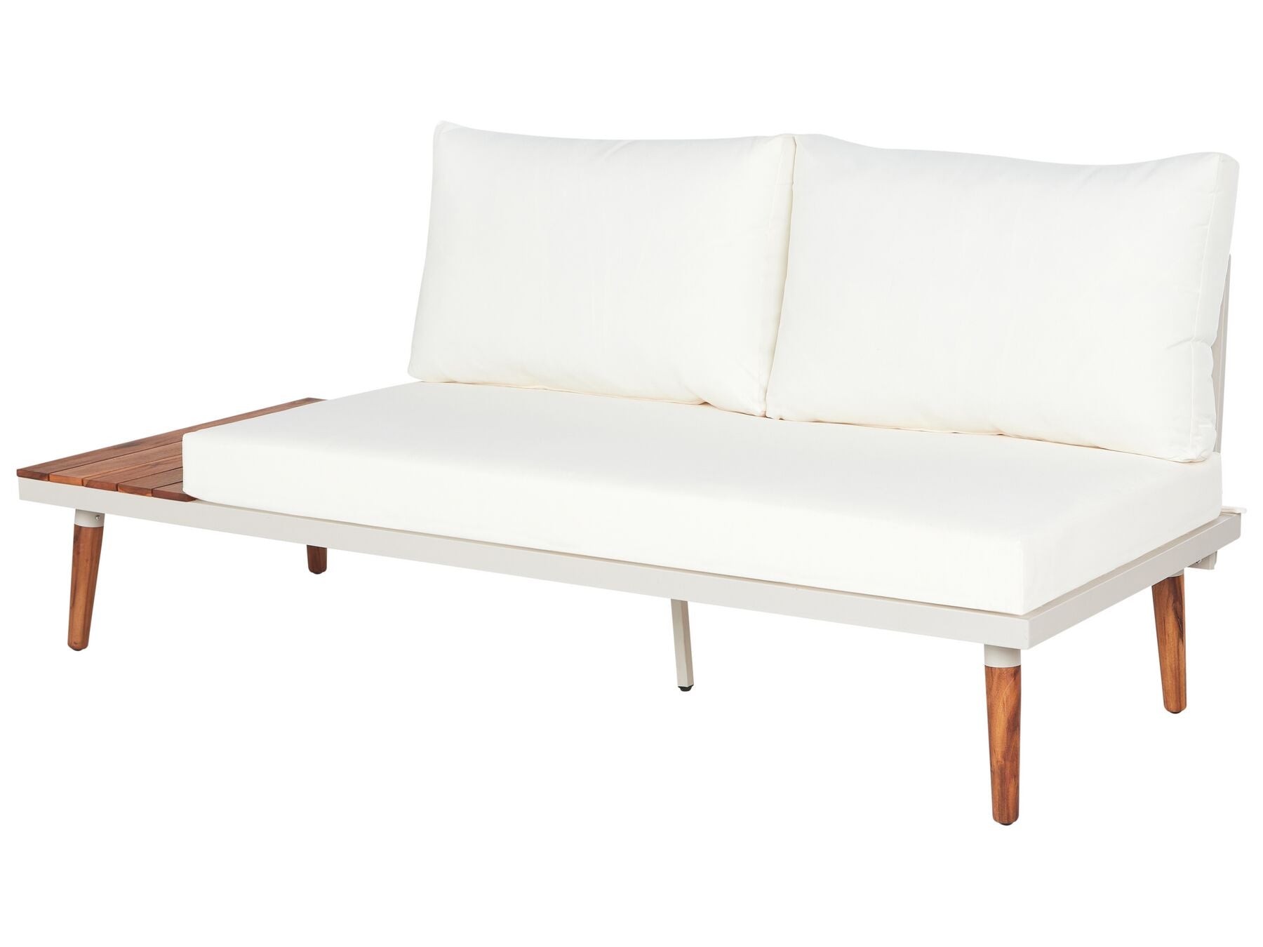 Garden Corner Sofa with Table 5 Seater CORATO Acacia Wood Off-White