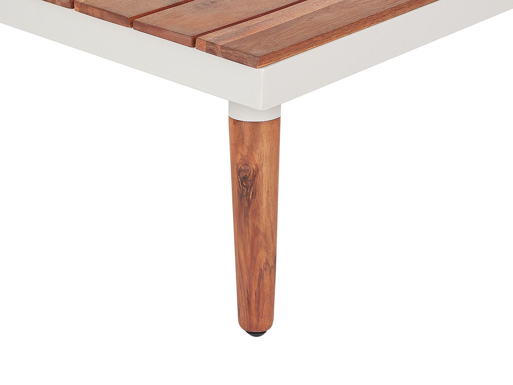 Garden Corner Sofa with Table 5 Seater CORATO Acacia Wood Off-White