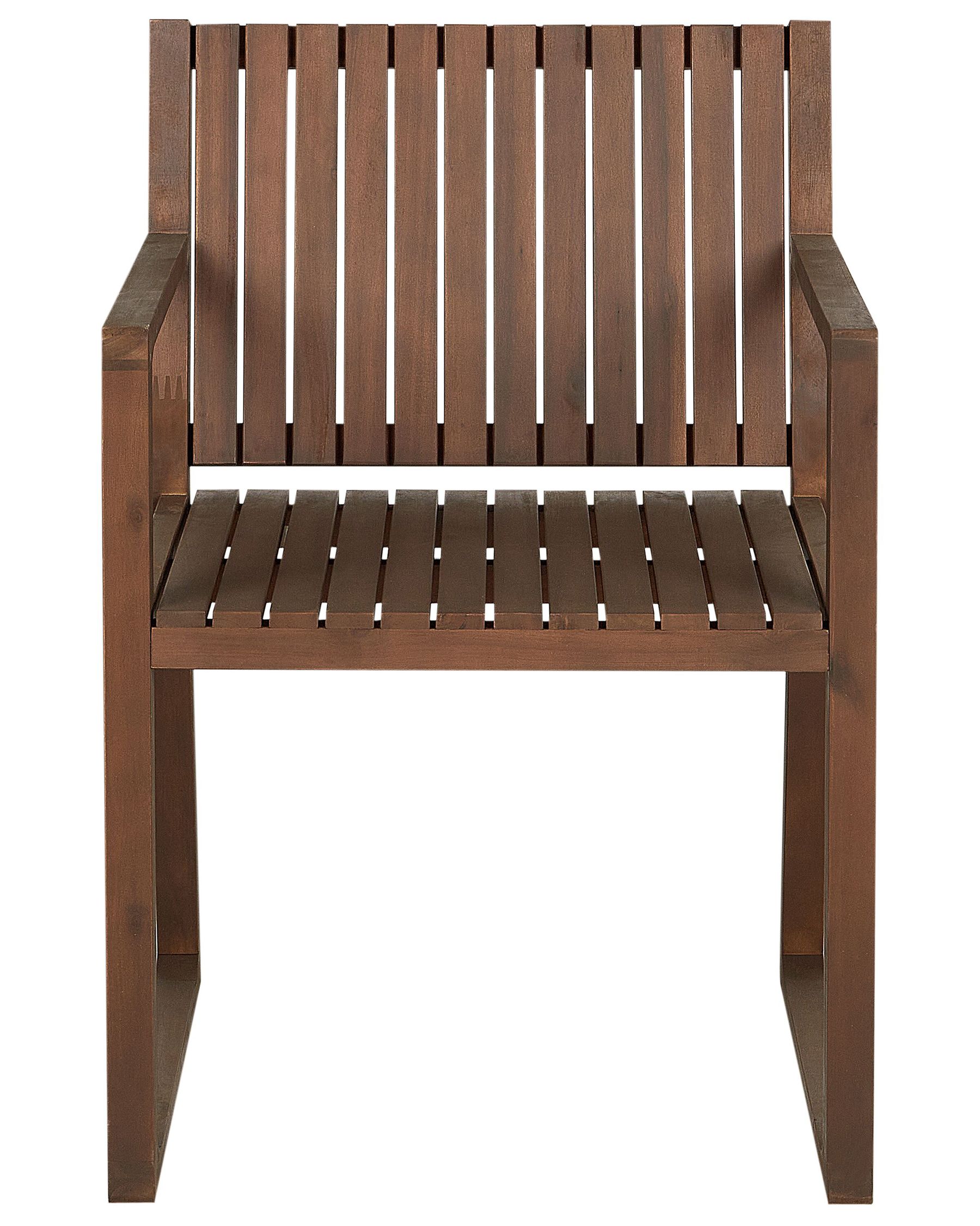 Garden Chair SASSARI Acacia Wood Dark Brown